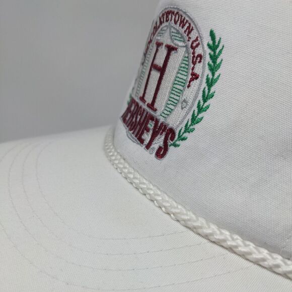 Hershey's Chocolatetown USA Snapback Rope Hat White OSFA Adjustable - Picture 4 of 9